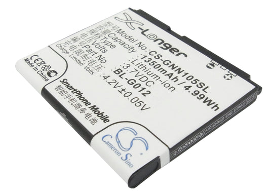 Replacement Battery for GIONEE GN105 – Mobile, SmartPhone – 1350mAh / 3.7V