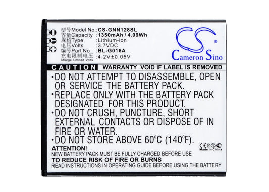 Replacement Battery for GIONEE | NGM GN128 – Mobile, SmartPhone – 1350mAh / 3.7V