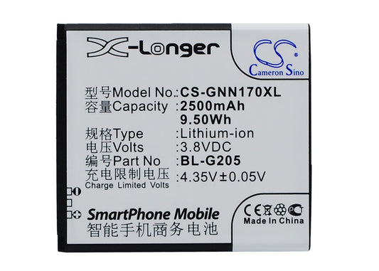 Replacement Battery for GIONEE GN170 – Mobile, SmartPhone – 2500mAh / 3.8V