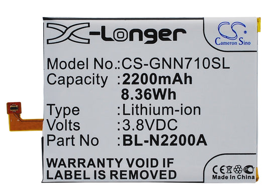 Replacement Battery for GIONEE E7 Mini – Mobile, SmartPhone – 2200mAh / 3.8V