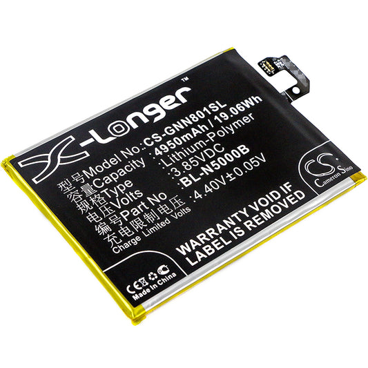 Replacement Battery for GIONEE M5 Plus – Mobile, SmartPhone – 4950mAh / 3.85V