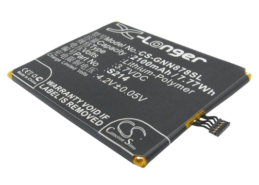 Replacement Battery for GIONEE GN878 – Mobile, SmartPhone – 2100mAh / 3.7V