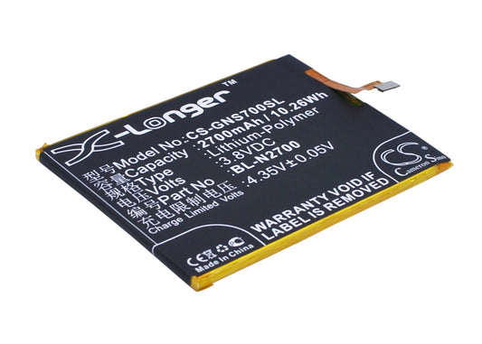 Replacement Battery for GIONEE | KAZAM Elife S7 – Mobile, SmartPhone – 2700mAh / 3.8V