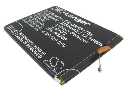 Replacement Battery for GIONEE X817 – Mobile, SmartPhone – 3200mAh / 3.8V