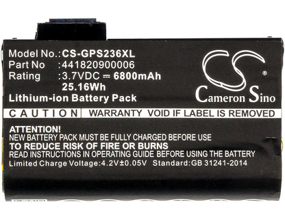 Replacement Battery for Sokkia | Topcon | AdirPro | Nautiz | Getac SHC-236 – Barcode Scanner – 6800mAh / 3.7V