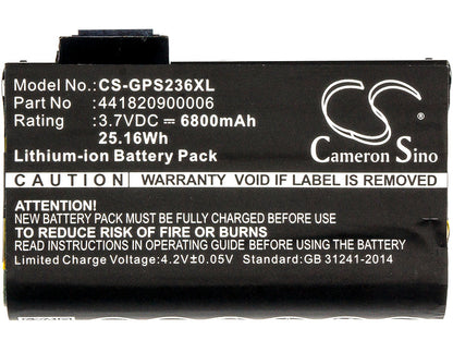 Replacement Battery for Getac  PS236 – Barcode Scanner – 6800mAh / 25.16Wh / 3.7V