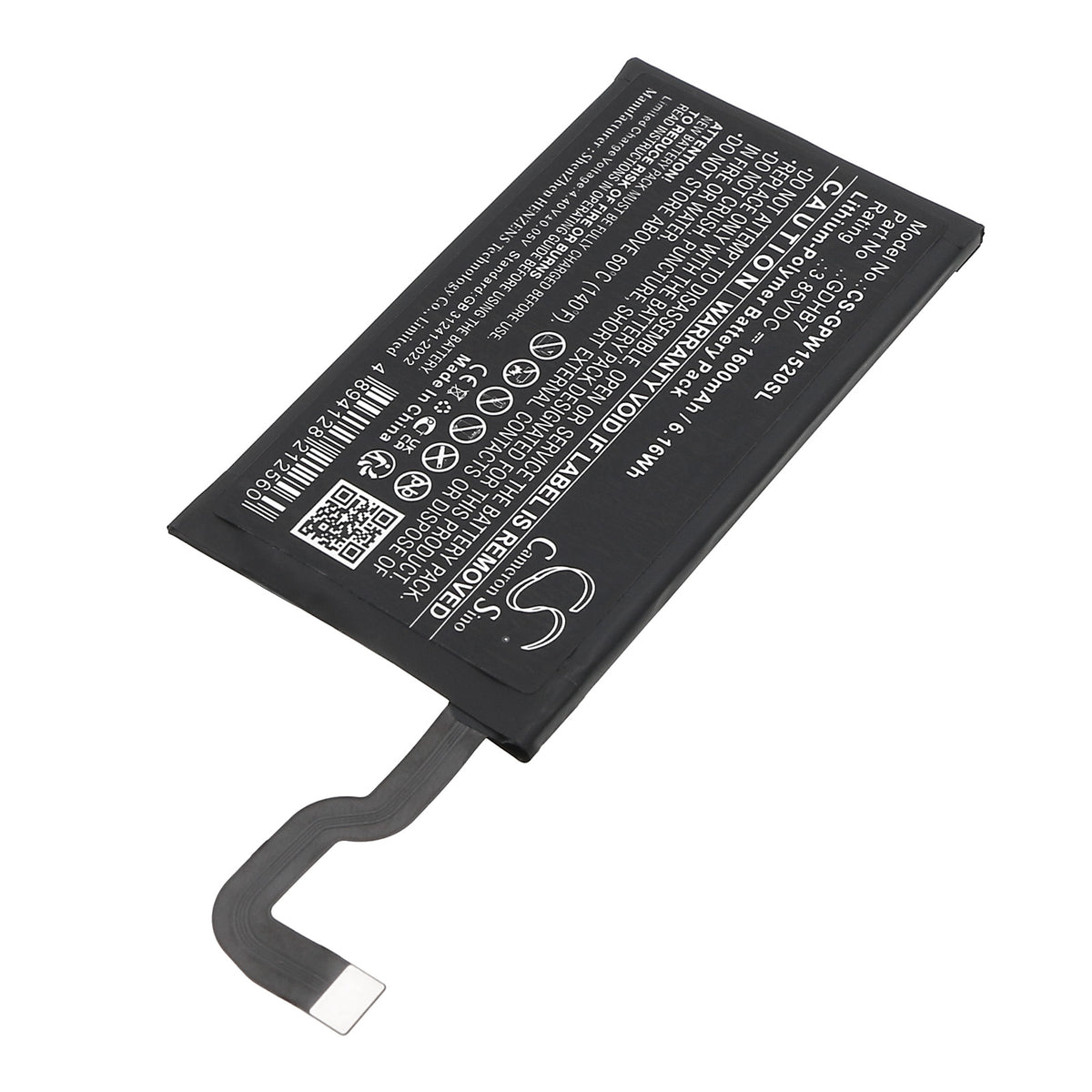 Replacement Battery for Google GC15S – Mobile, SmartPhone – 1600mAh / 3.85V