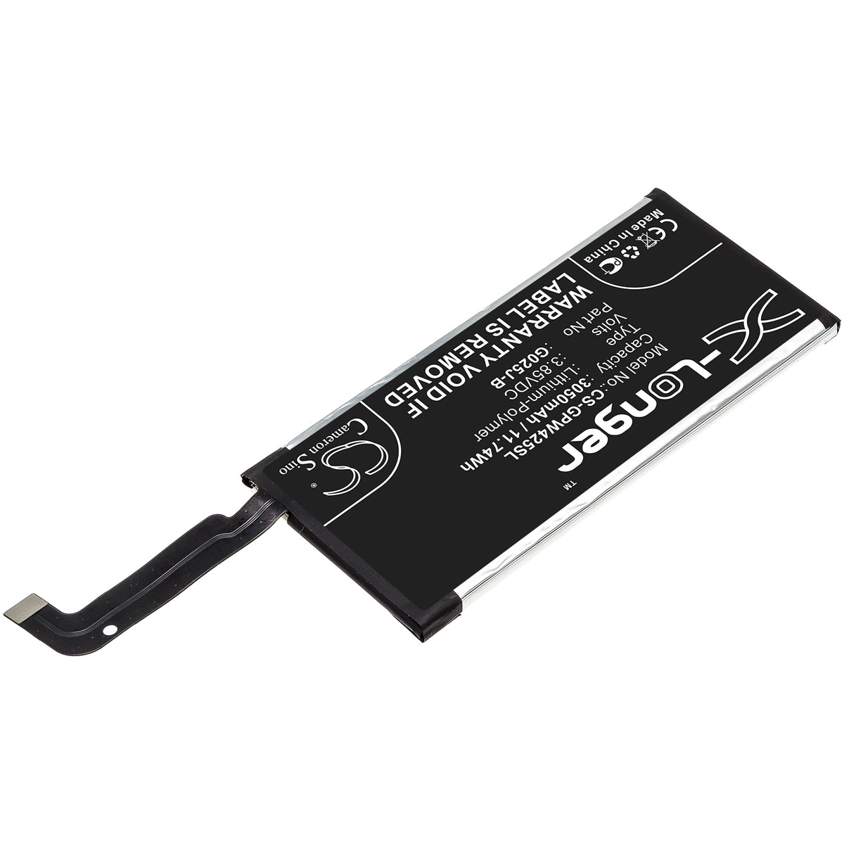 Replacement Battery for Google Pixel 4A – Mobile, SmartPhone – 3050mAh / 3.85V
