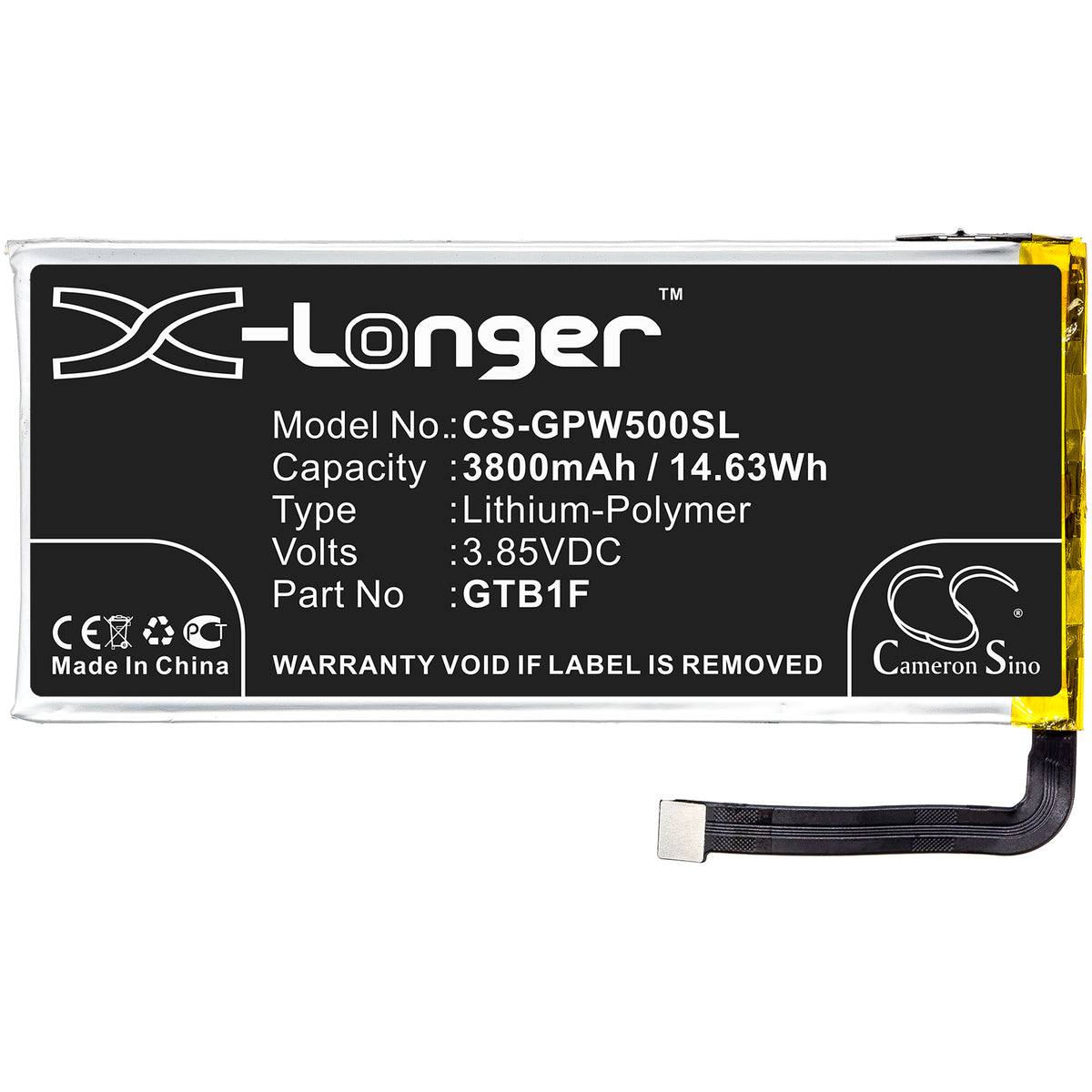 Replacement Battery for Google Pixel 5 – Mobile, SmartPhone – 3800mAh / 3.85V