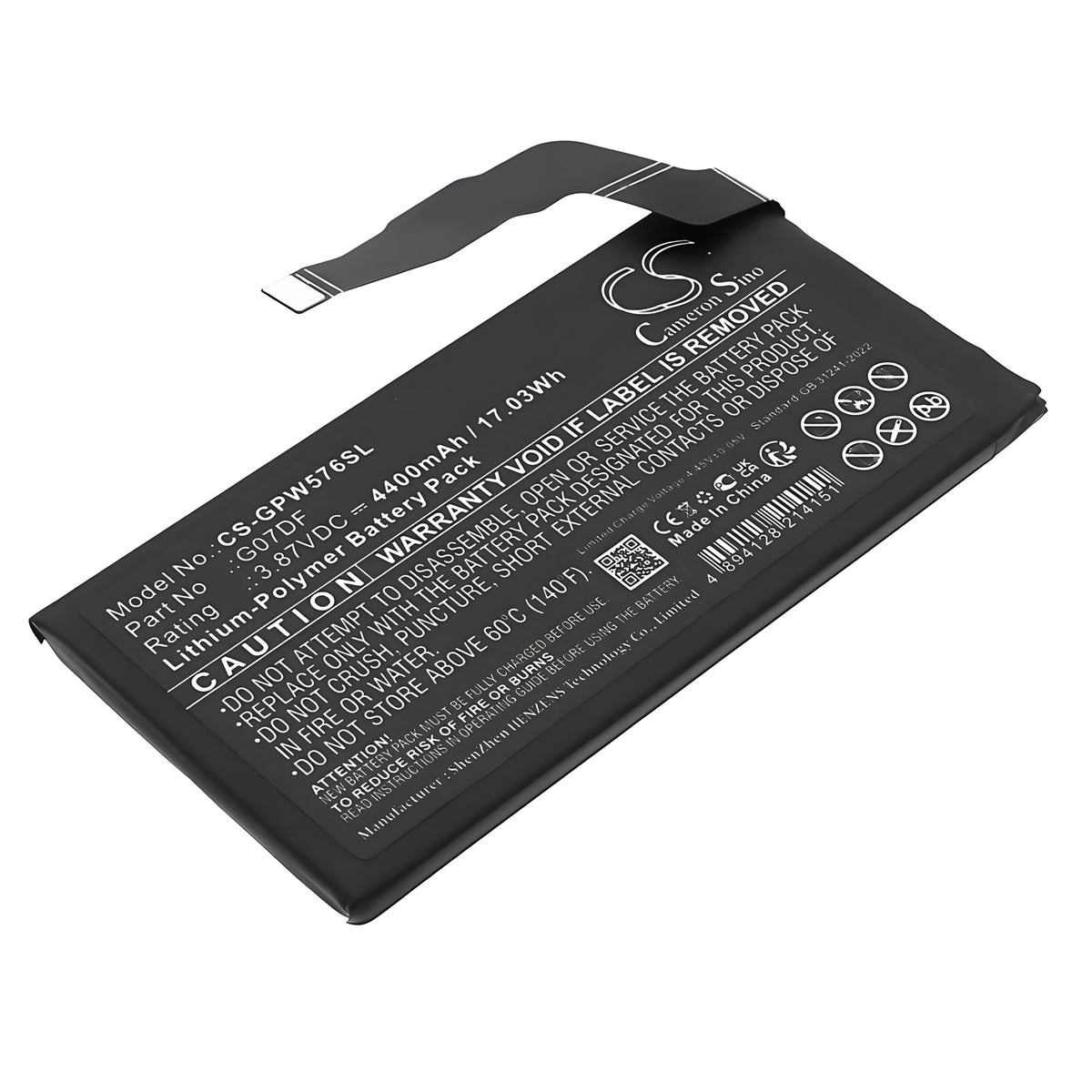 Replacement Battery for Google G576D – Mobile, SmartPhone – 4400mAh / 3.87V
