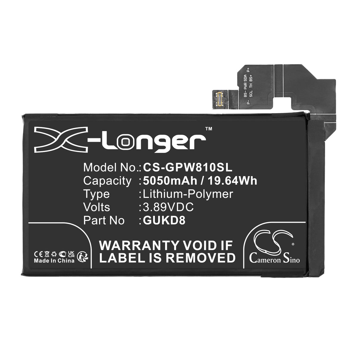 Replacement Battery for Google Pixel 8 Pro 5G – Mobile, SmartPhone – 5050mAh / 3.89V