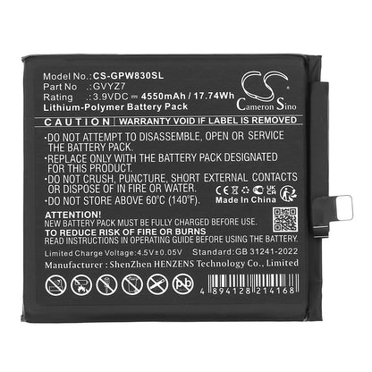 Replacement Battery for Google GEC77 – Mobile, SmartPhone – 4550mAh / 3.9V