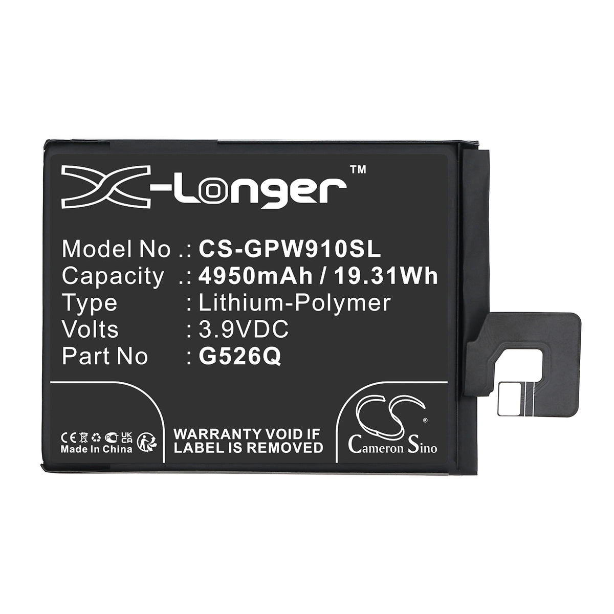 Replacement Battery for Google G3Y12 – Mobile, SmartPhone – 4950mAh / 3.9V