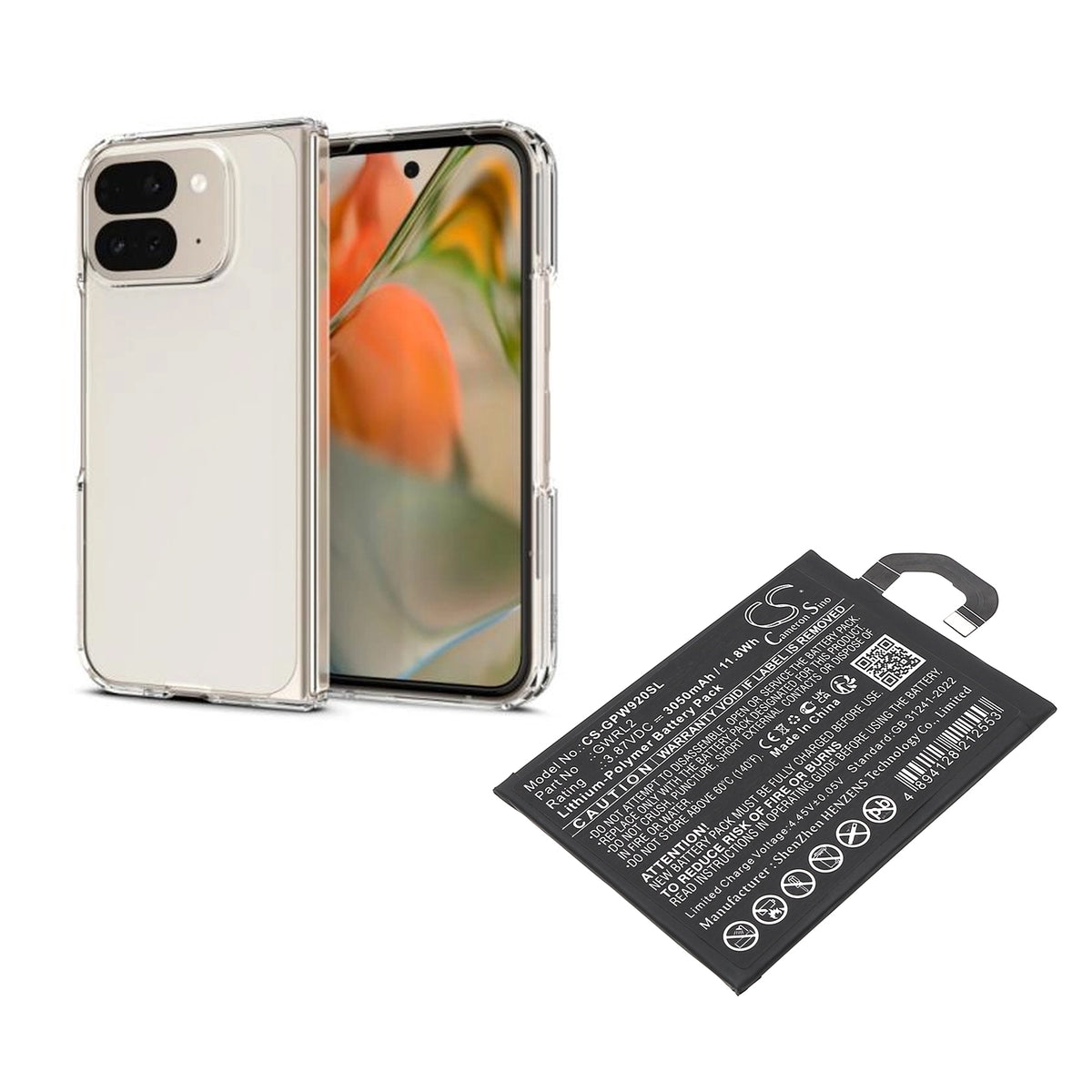 Replacement Battery for Google GC15S – Mobile, SmartPhone – 3050mAh / 3.87V