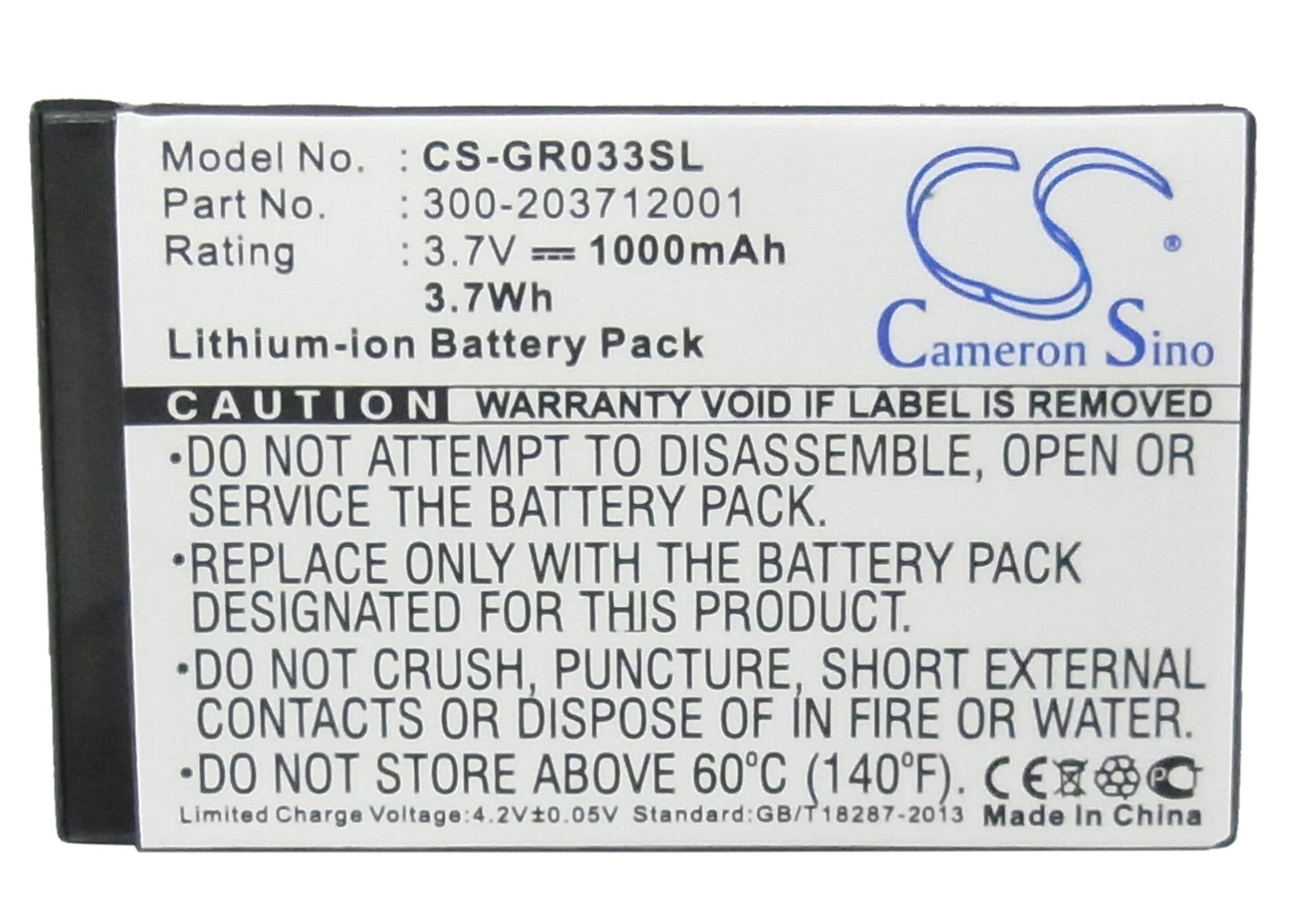 Replacement Battery for Rikaline  6030 – GPS, Navigator – 1000mAh / 3.7V