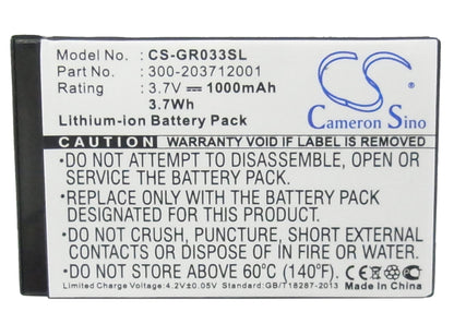 Replacement Battery for Rikaline  6030 – GPS, Navigator – 1000mAh / 3.7V