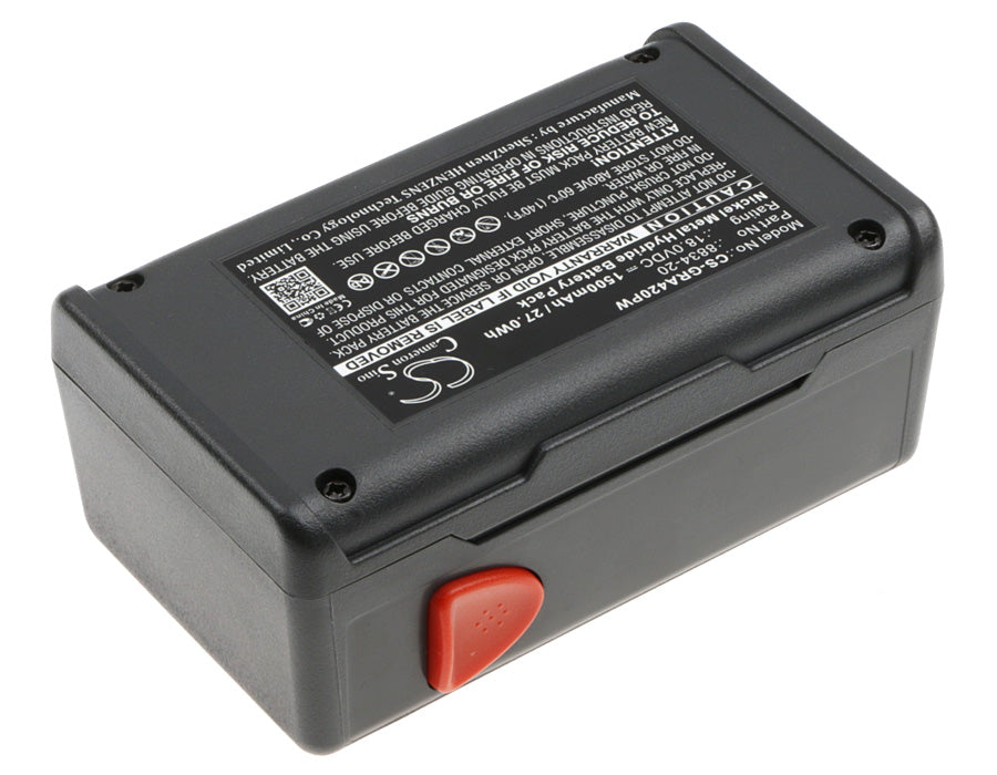 Replacement Battery for Gardena 648844 – Garden Tool – 1500mAh / 18V - image 2