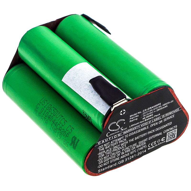 Replacement Battery for Gardena Accucut 400Li – Garden Tool – 2600mAh / 18V - image 1