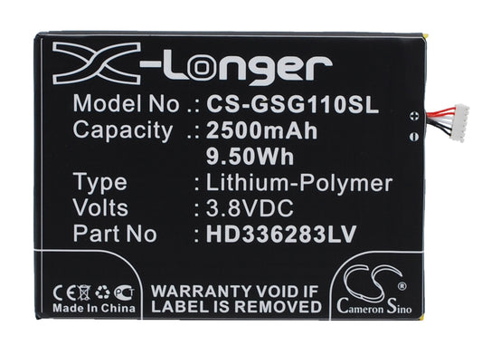 Replacement Battery for GSmart | Green Orange Guru G1 – Mobile, SmartPhone – 2500mAh / 3.8V
