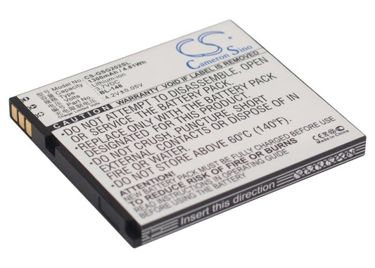 Replacement Battery for Gigabyte | GSmart Gsmart GS202 – Mobile, SmartPhone – 1300mAh / 3.7V