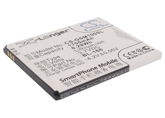Replacement Battery for Gigabyte | GSmart Gsmart Maya M1 – Mobile, SmartPhone – 1700mAh / 3.7V