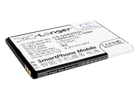 Replacement Battery for Gigabyte | GSmart Gsmart Roma R2 – Mobile, SmartPhone – 1400mAh / 3.7V