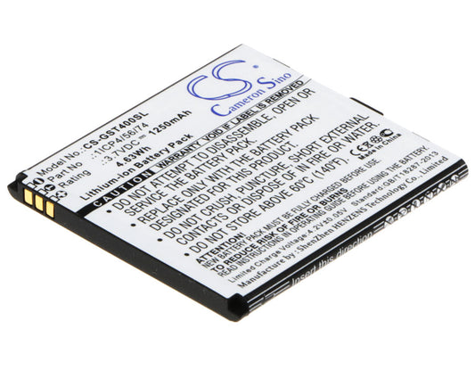 Replacement Battery for GSmart T4 – Mobile, SmartPhone – 1250mAh / 3.7V