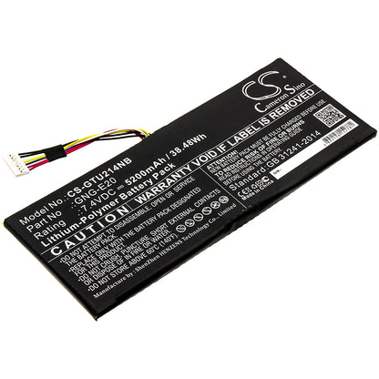 Replacement Battery for Getac U2142-i5-3337U – Notebook, Laptop – 5200mAh / 7.4V - image 1