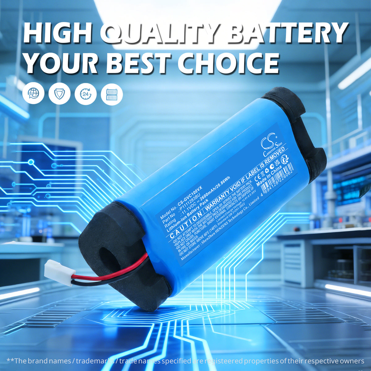 Replacement Battery for GRE Electric Vac VCB10 – Robotic Pool Cleaner – 2600mAh / 11.1V
