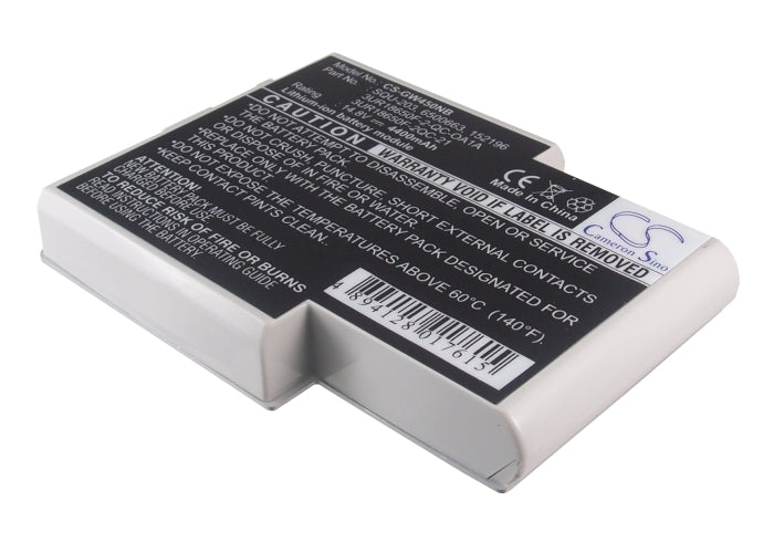 Replacement Battery for Gateway Solo 400VTX – Notebook, Laptop – 4400mAh / 14.8V - image 1
