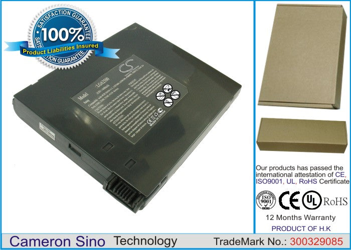 Replacement Battery for Gateway Solo 2300 – Notebook, Laptop – 4400mAh / 14.8V - image 1