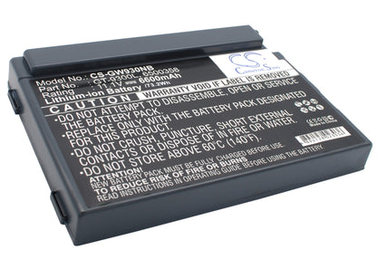 Replacement Battery for Gateway Solo 9300 – Notebook, Laptop – 6600mAh / 11.1V - image 2