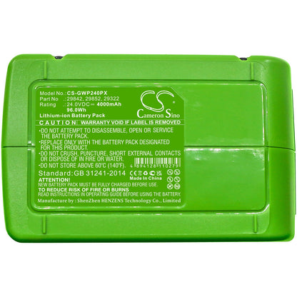 Replacement Battery for Powerworks  2CM P24LM32 – Power Tools – 4000mAh / 96.00Wh / 24.0V