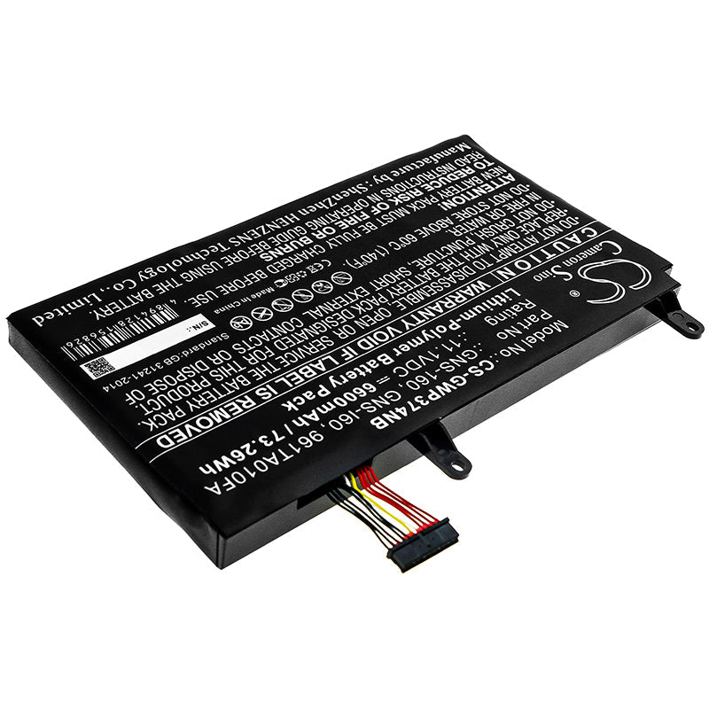 Replacement Battery for Gigabyte  P35G – Notebook, Laptop – 6600mAh / 73.26Wh / 11.1V