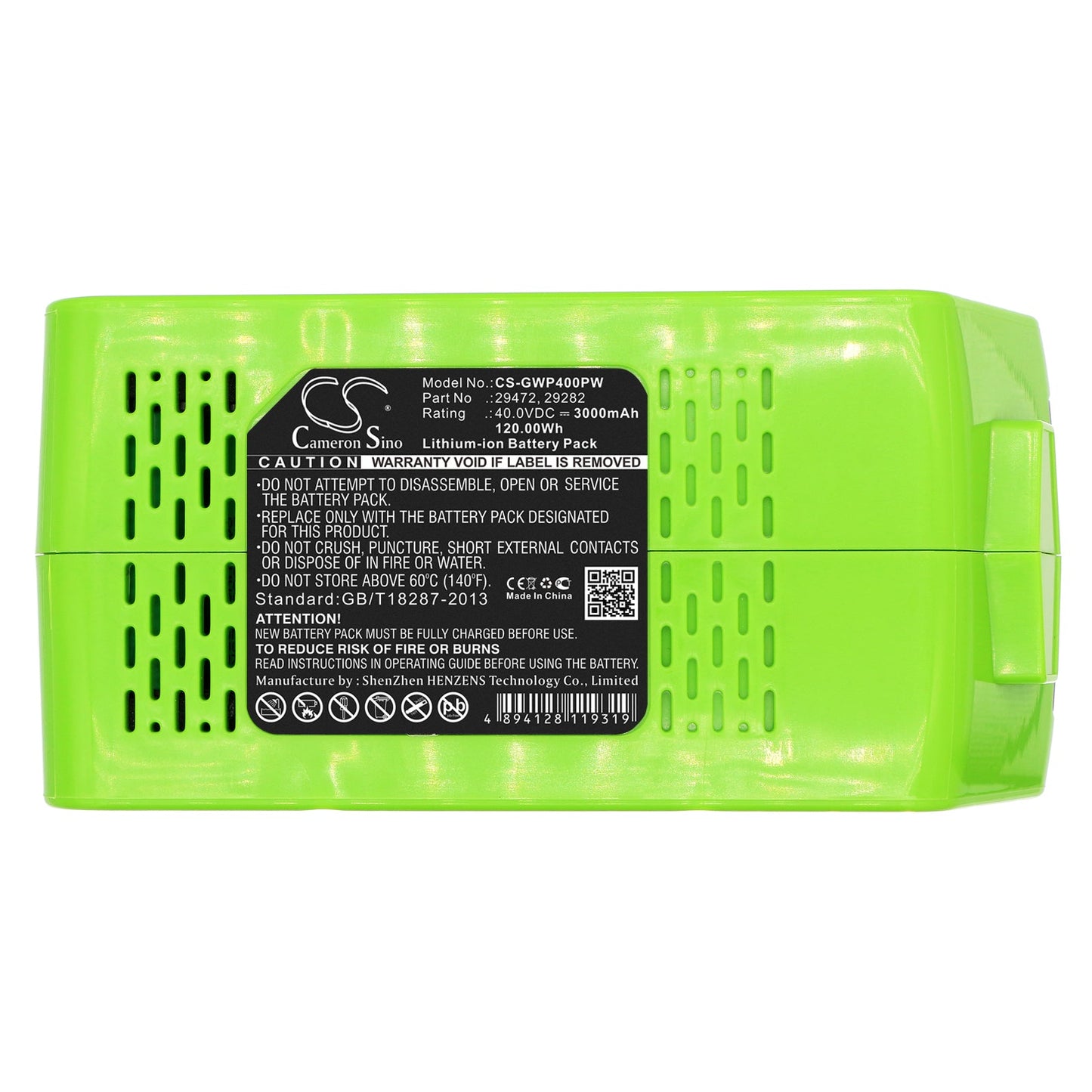 Replacement Battery for Poulan Pro  967044601 40V 24“ – Power Tools – 3000mAh / 120.00Wh / 40.00V