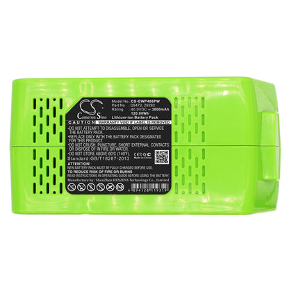 Replacement Battery for Poulan Pro  967044601 40V 24“ – Power Tools – 3000mAh / 120.00Wh / 40.00V