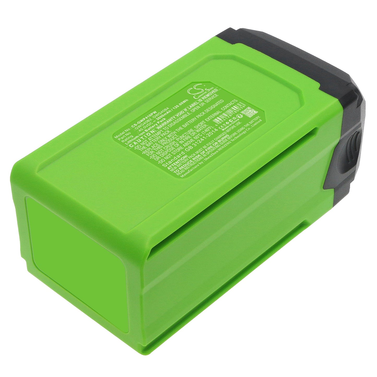 Replacement Battery for GreenWorks  & 12" String Trimmer Combo Kit – Gardening Tools – 3000mAh / 120.00Wh / 40.0V