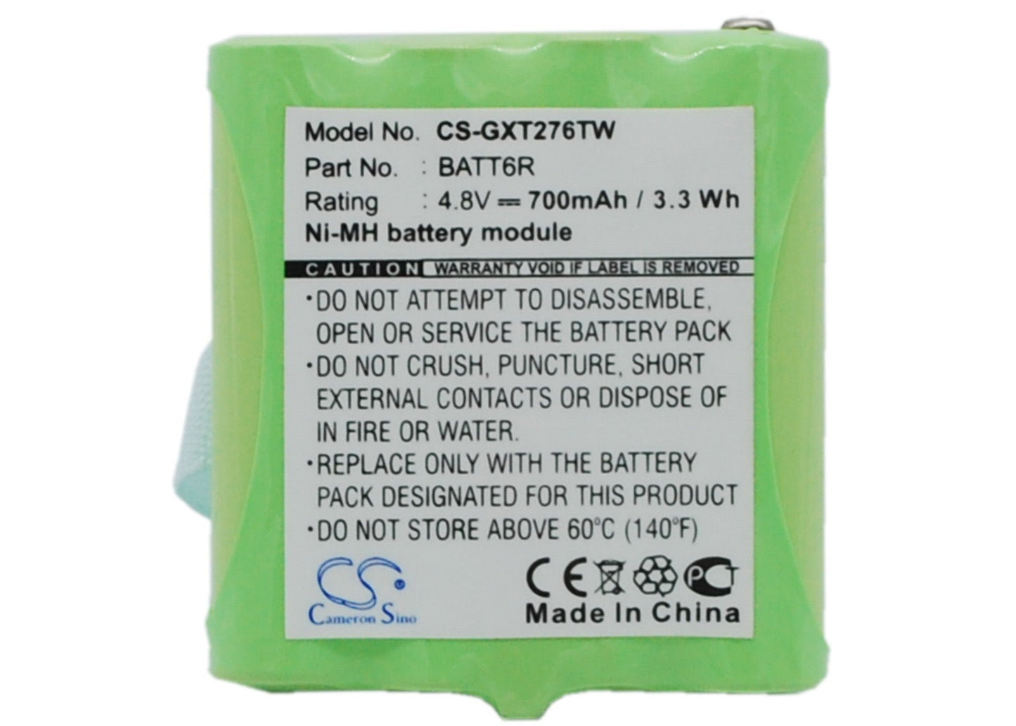 Replacement Battery for Midland  C881 – Two-Way Radio – 700mAh / 3.36Wh / 4.8V