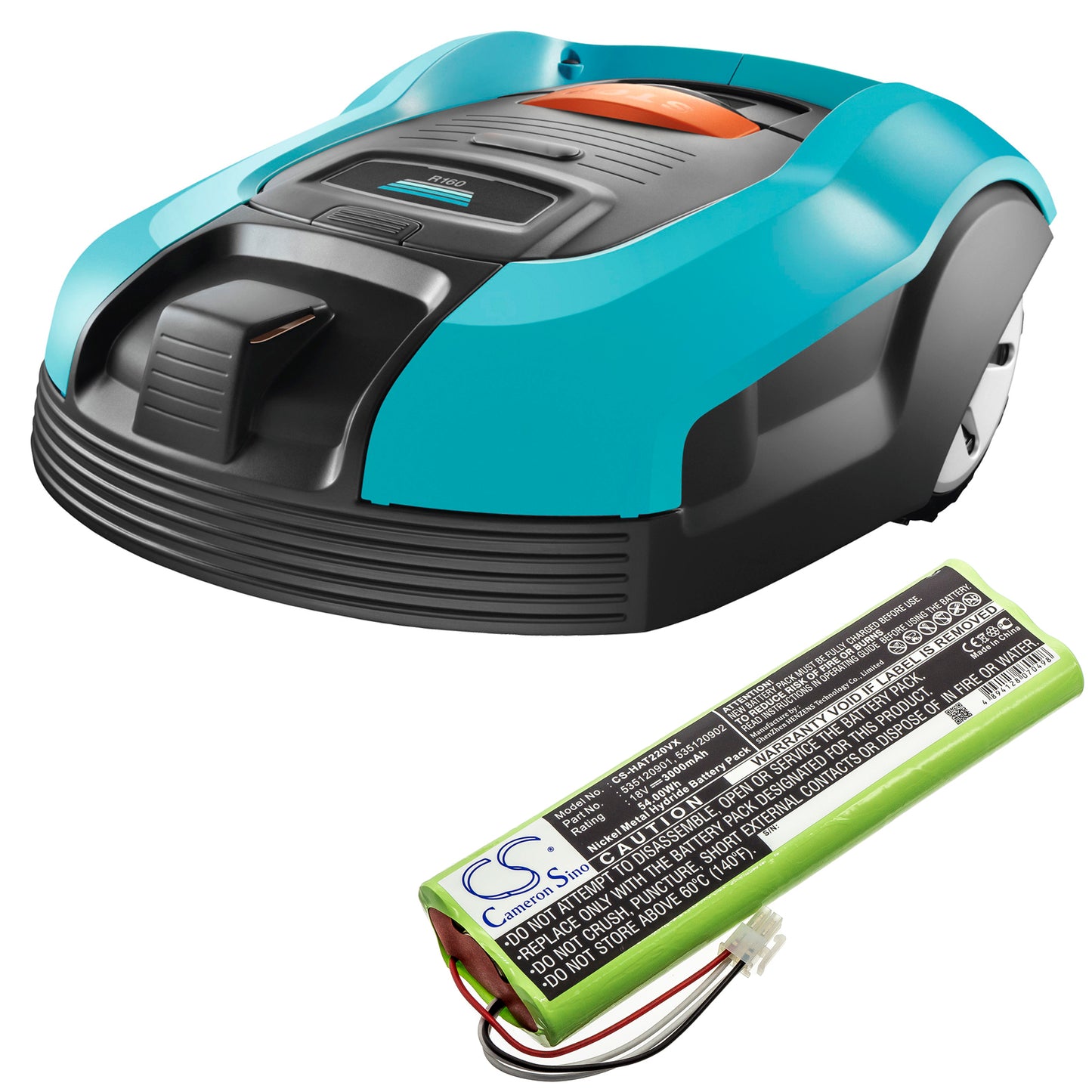 Replacement Battery for Gardena Robotic R160 2013 Robotic R160 2014, Robotic R160 2015 – 3000mAh / 54.00Wh