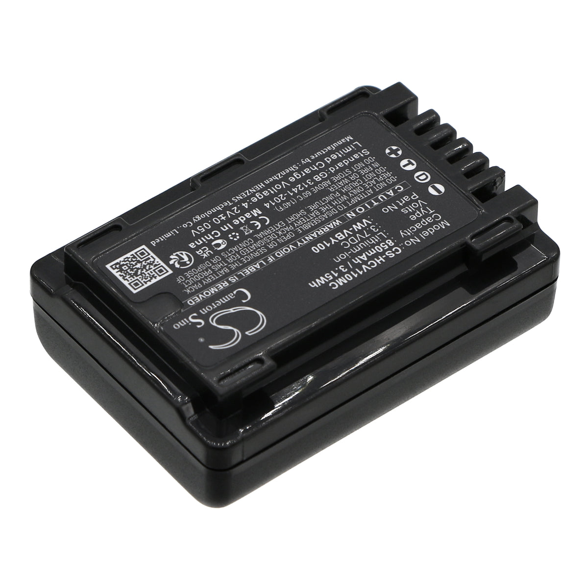Replacement Battery for Panasonic HC-V110 – Camera – 850mAh / 3.7V