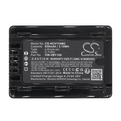 Replacement Battery for Panasonic HC-V110 – Camera – 850mAh / 3.7V