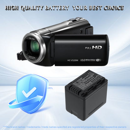 Replacement Battery for Panasonic HC-V520M – Camera – 3000mAh / 3.6V