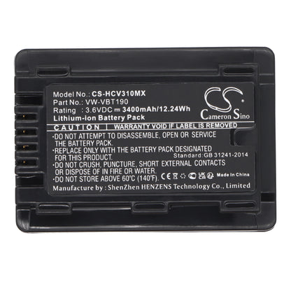 Replacement Battery for Panasonic HC-V520M – Camera – 3400mAh / 3.6V