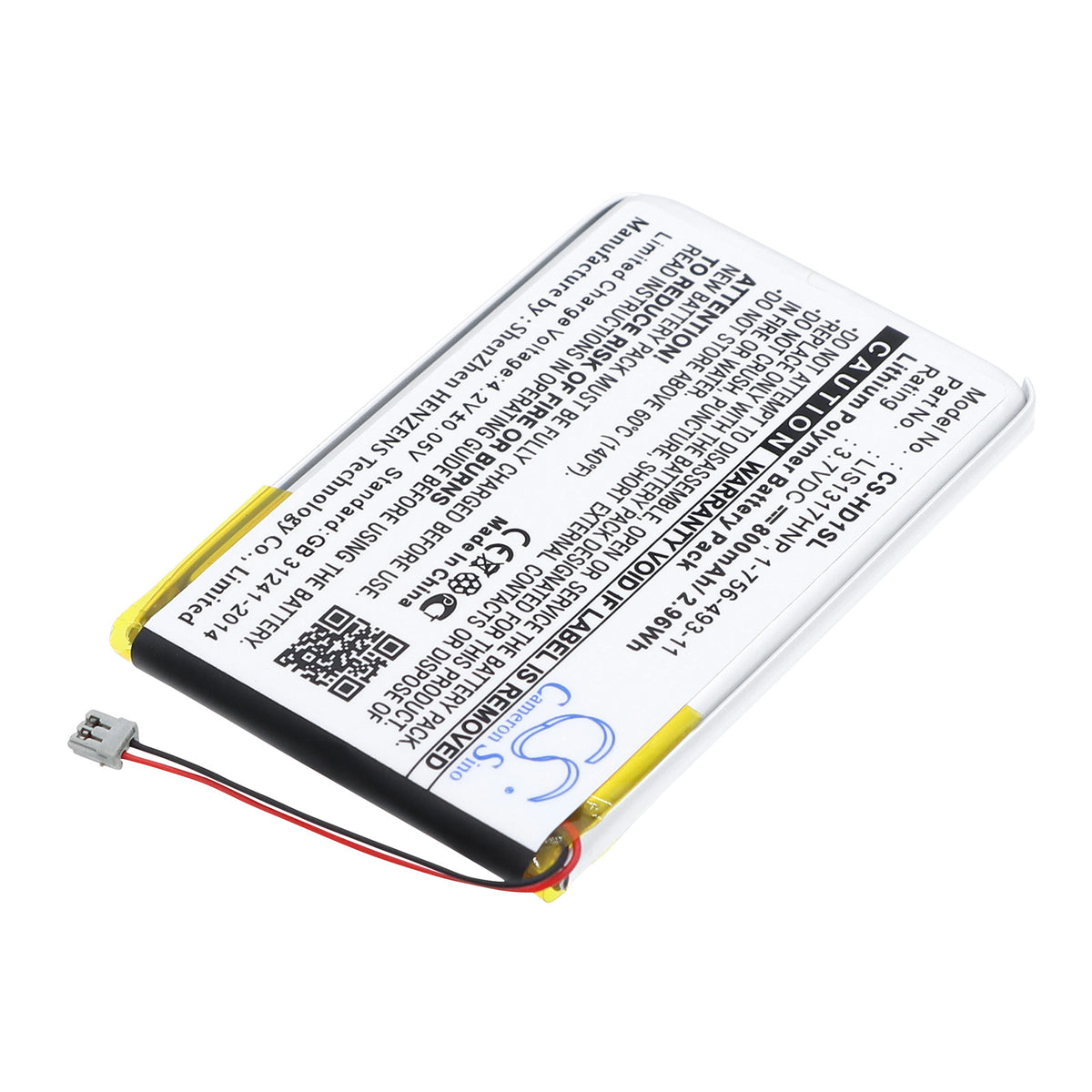 Replacement Battery for Sony NW-HD1 MP3 Player – Media Player – 800mAh / 3.7V