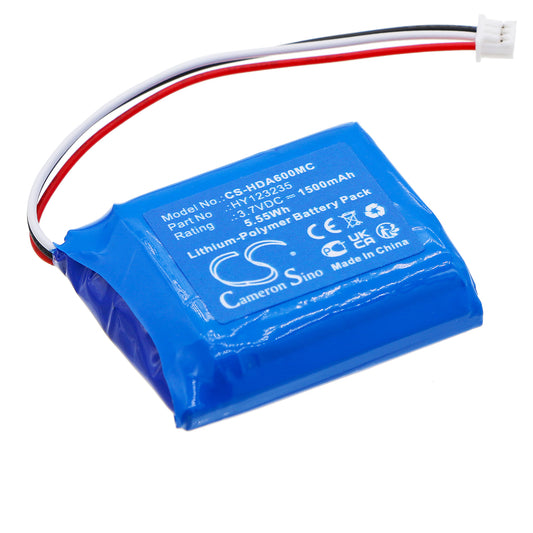 Replacement Battery for HP DSJ-A6x – Body Camera – 1500mAh / 3.7V