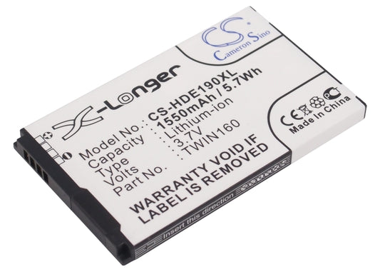 Replacement Battery for HTC | Dopod | T-Mobile | Sprint | Google A6262 – Mobile, SmartPhone – 1550mAh / 3.7V