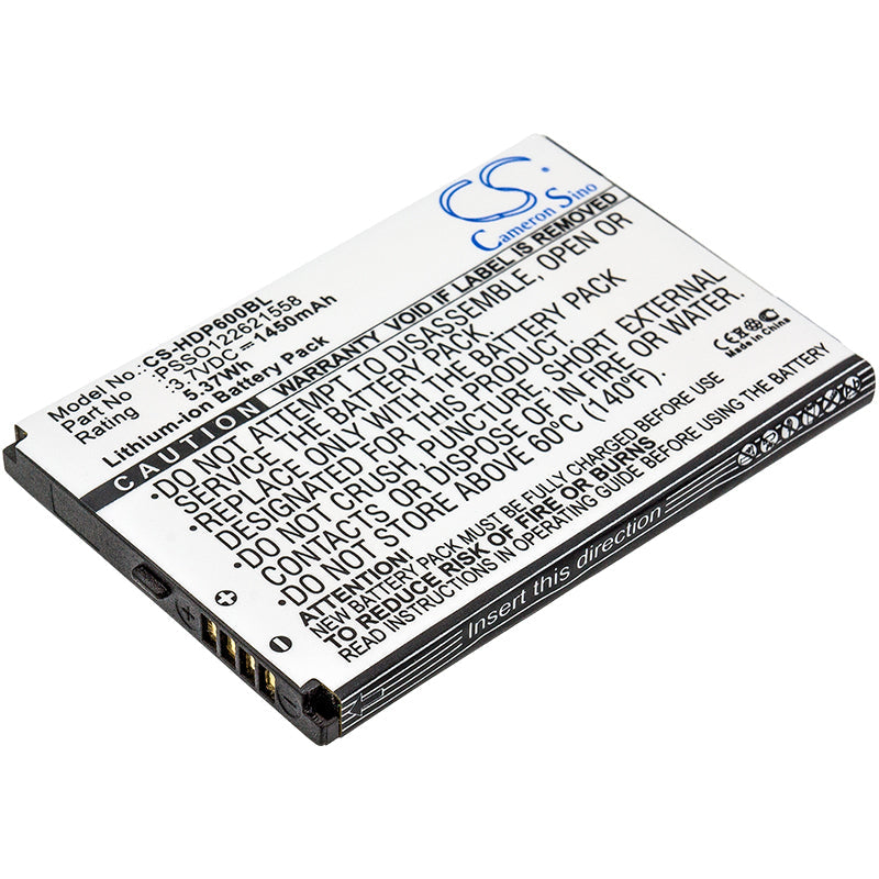 Replacement Battery for Handheld  6000 – Barcode Scanner – 1450mAh / 5.37Wh / 3.7V