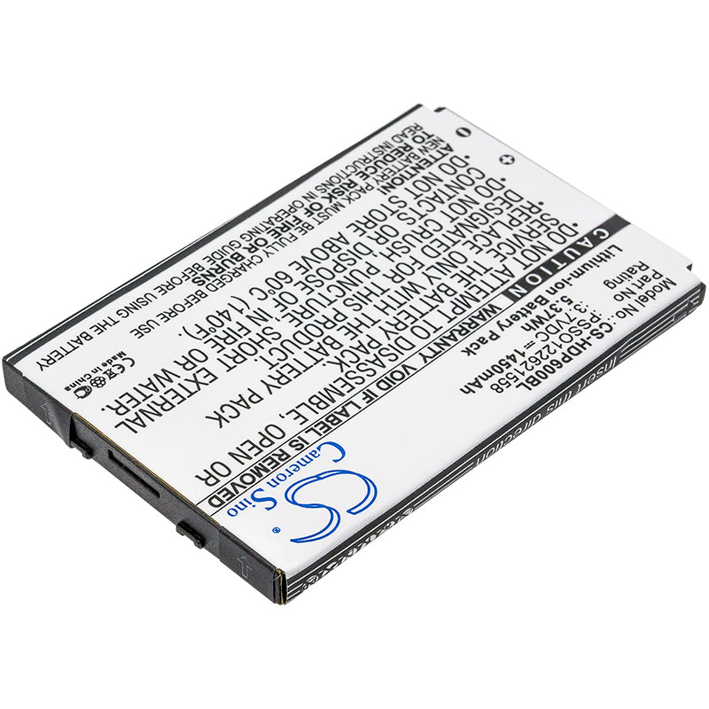 Replacement Battery for Handheld  6000 – Barcode Scanner – 1450mAh / 5.37Wh / 3.7V