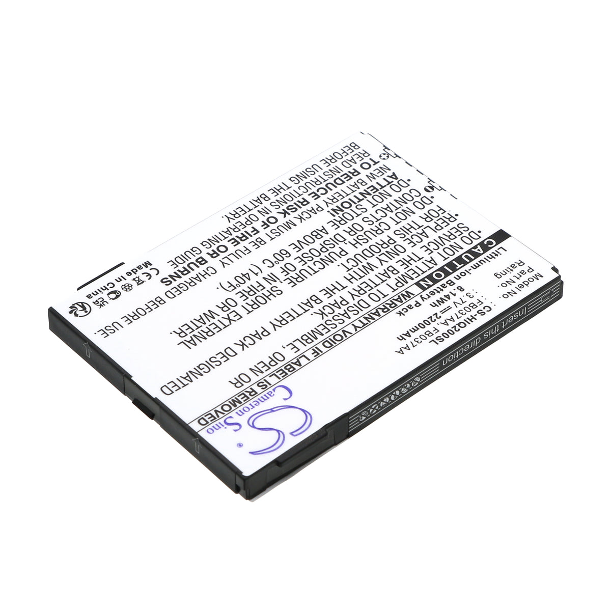 Replacement Battery for HP iPAQ 200 – PDA, Pocket PC – 2200mAh / 3.7V