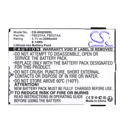 Replacement Battery for HP iPAQ 200 – PDA, Pocket PC – 2200mAh / 3.7V